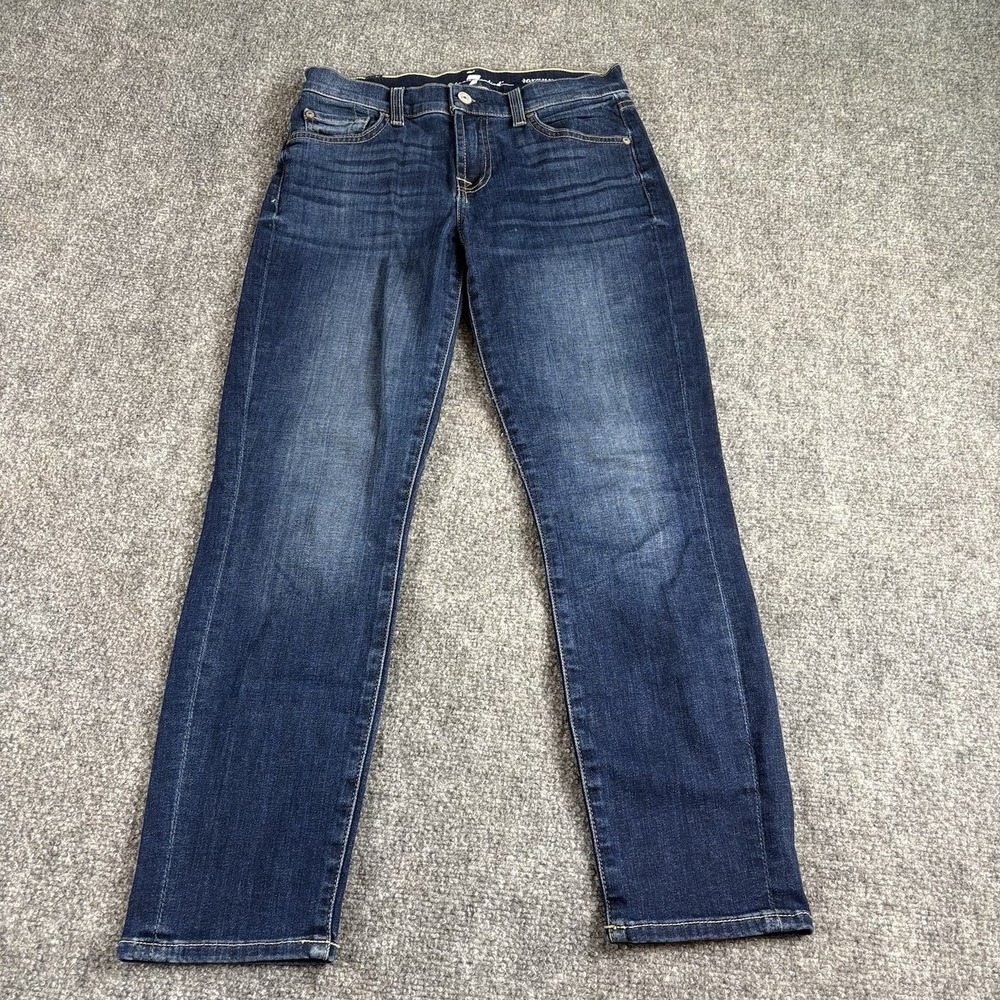 7 For‎ All Mankind Jeans Women 26 Blue Roxanne Ankle Slim Fit Classic Minimalist